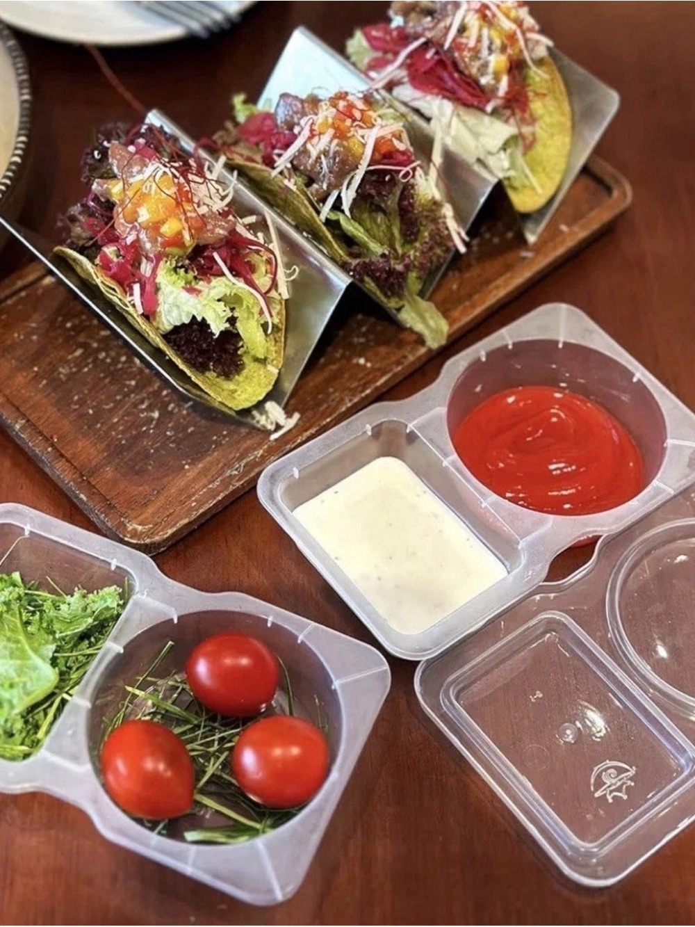40 Pc Snack Containers w/ Lids & Spoons 2 Compartment BPA Free Meal Prep Cups